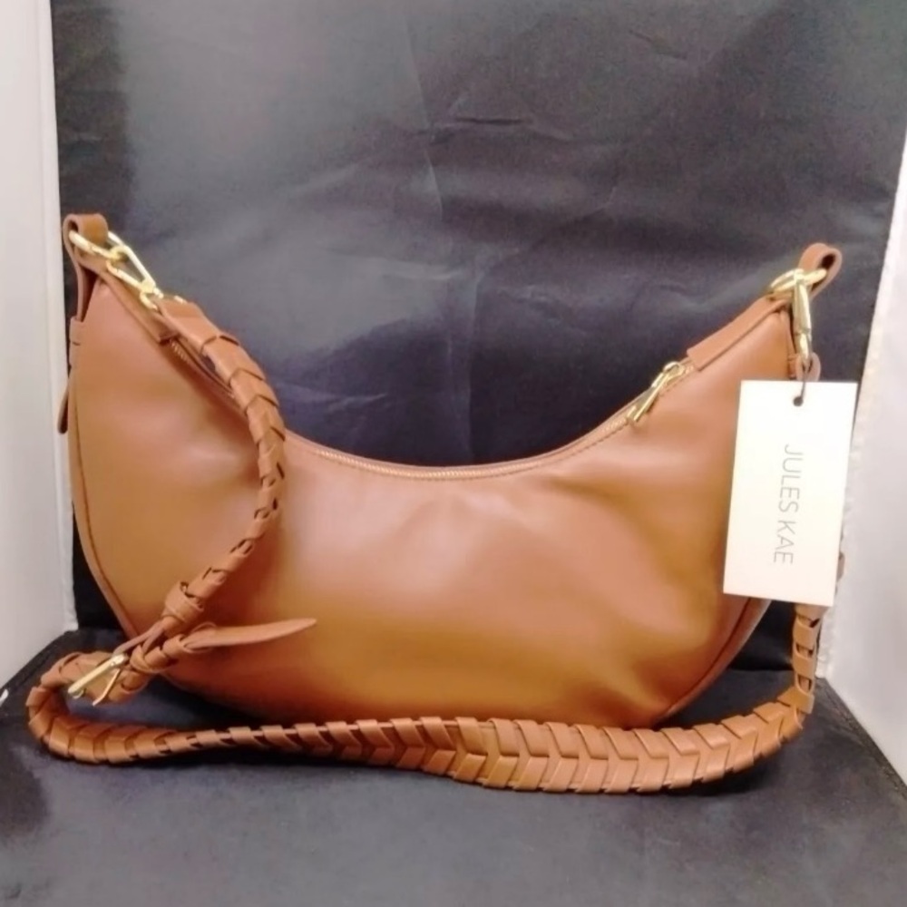 Jules Kae NWT Rare Zola Vegan Leather Bag in Cognac - No longer available!!!